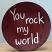 You Rock Hand-painted Plate, by Our Backyard Studios in Mill Creek, WA
