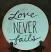 Love Never Fails Hand Painted Plate, hand painted in the USA