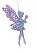 Purple Glittered Fairy Ornament