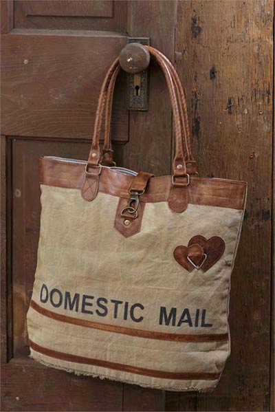 Domestic Mail Vintage Canvas Handbag - The Weed Patch