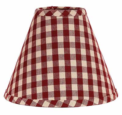 Heritage House Check Red Lamp Shade - 10 inch