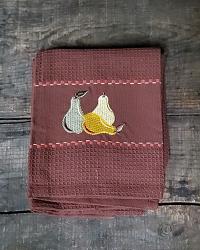Pears Embroidered Dishtowel
