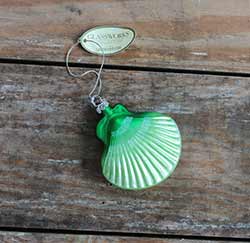 Green Seashell Ornament
