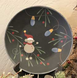 Festive Mouse Plate with Light Bulbs