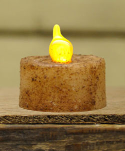Burnt Ivory Battery Tealight Candle