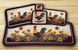 Morning Rooster Wicker Weave 36 inch Table Runner