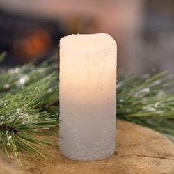 Frosty White Votive Candle with Timer - 2 x 4 inch