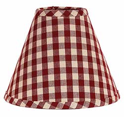 Heritage House Check Red Lamp Shade - 12 inch