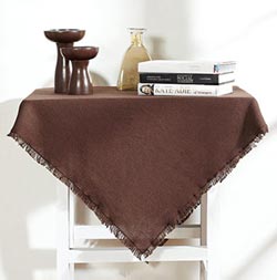 Burlap Brown Tabletopper/Tablecloth - 40 x 40