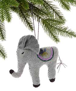 Elephant Wool Ornament 