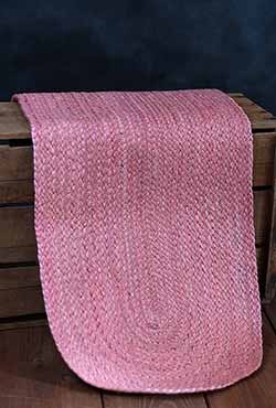 Coral Braided Table Runner, 36 inch