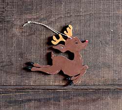 Leaping Reindeer Ornament (Personalized)