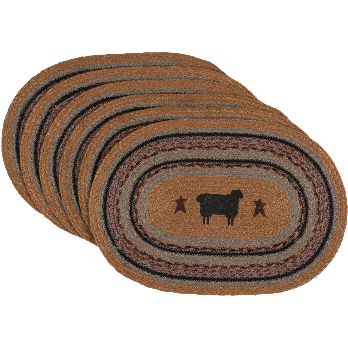 Heritage Farms Sheep Braided Placemats Set Of The Weed Patch