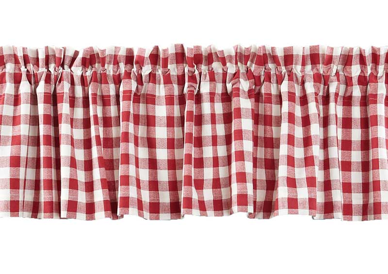 Buffalo Check Red Valance, by Nancy's Nook for Victorian Heart. - The ...