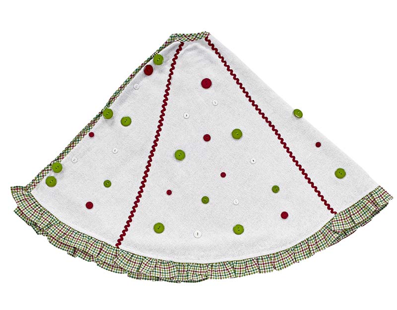 48 inch Whimsical Christmas Tree Skirt, by Nancy's Nook - The Weed Patch