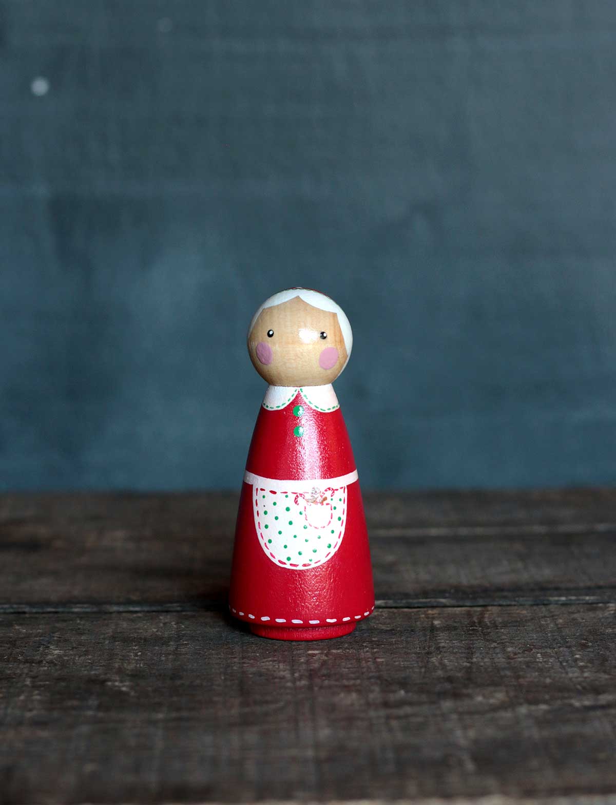 Mrs. Claus Peg Doll - The Weed Patch
