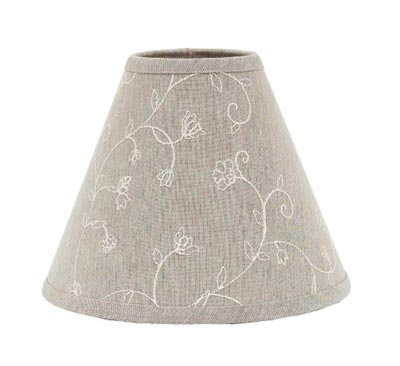 Candlewicking Taupe Lamp Shade - 6 inch