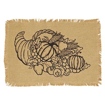 Giving Thanks Burlap Placemats, by VHC Brands - The Weed Patch