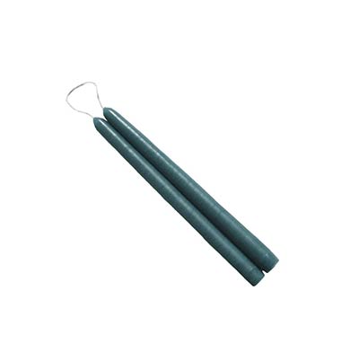 6 inch Colonial Blue Mole Hollow Tiny Taper Candles (Set of 2)