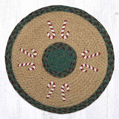 Candy Cane Braided Chair Pad - The Weed Patch