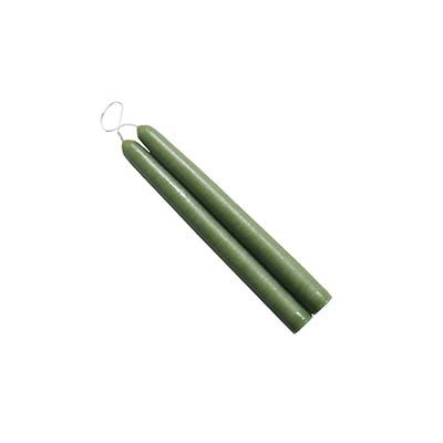 6 inch Colonial Green Mole Hollow Taper Candles - The Weed Patch