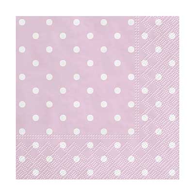 Pink Polka Dot Cocktail Paper Napkins