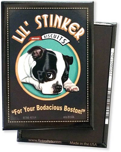 Lil' Stinker Boston Terrier Magnet - The Weed Patch