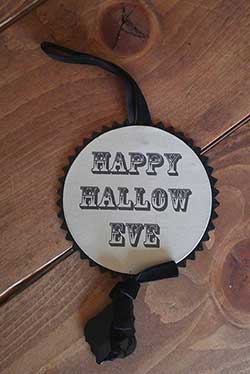 Halloween Disc Ornament - Happy Hallow Eve