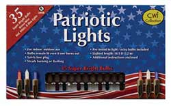 Patriotic String Lights - 35 count