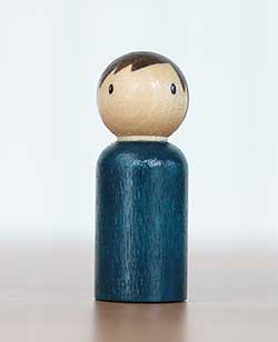 Simple Boy Peg Doll (or Ornament)