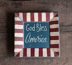 God Bless America Primitive Plate