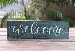 Welcome Wood Sign - 12 inch (Color Options Available)