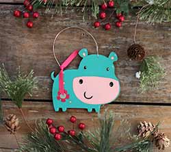 Cute Hippo Ornament (Personalized)
